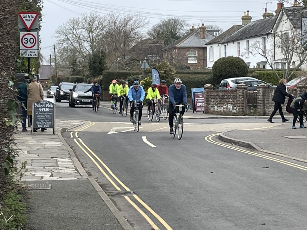 V-CC Hampshire Lightweights riding inot Bosham